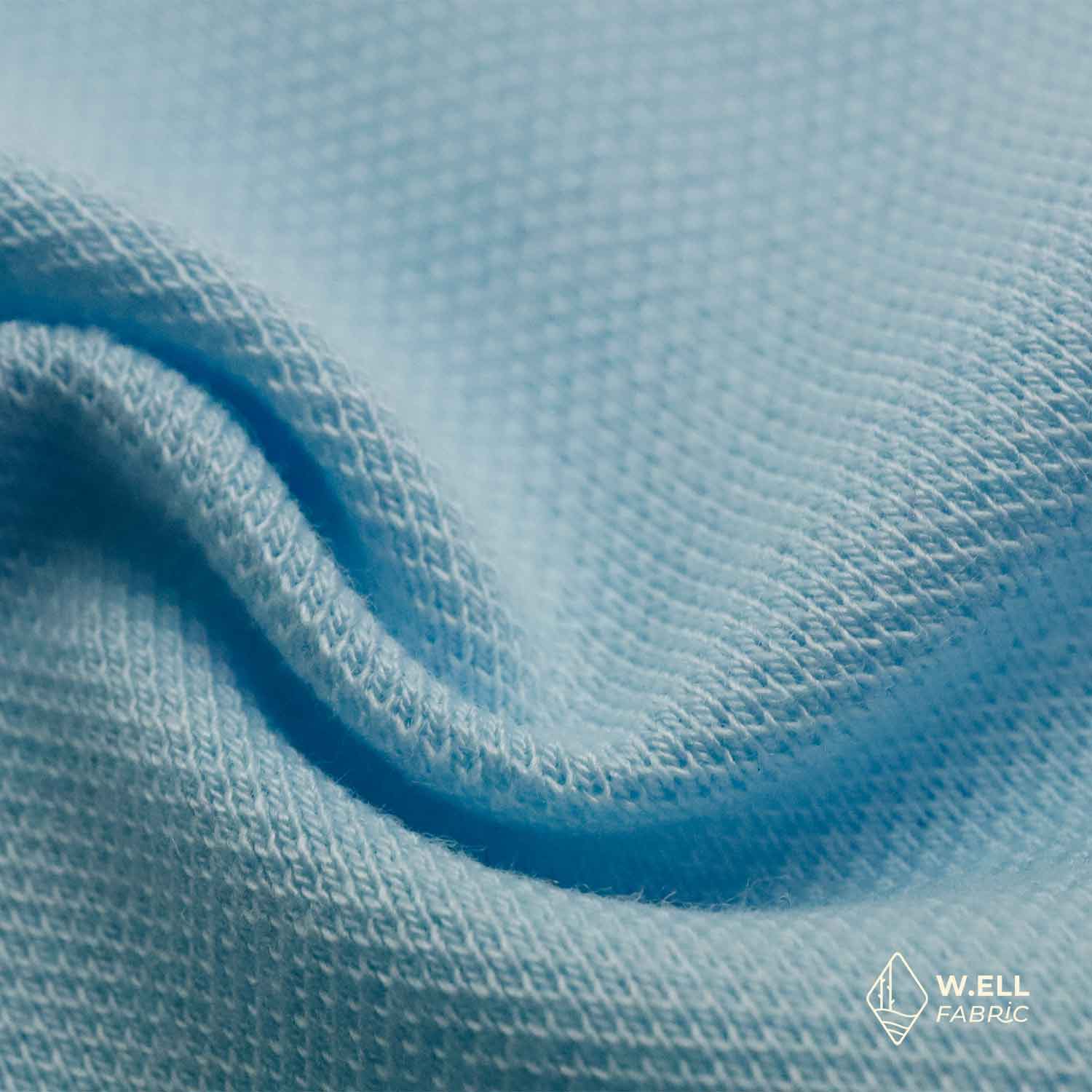 What Is Knitted Fabric? 7 Common Types of Knitted Fabrics 5 Bamboo-Cotton-Pique-Blue-Sky-6.9