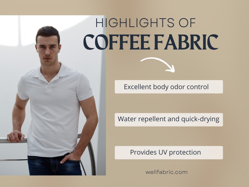 Highlights of coffee fabric