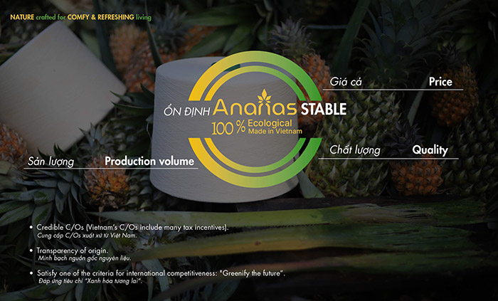 Tính chất ổn định của vải sợi dứa Ananas 2