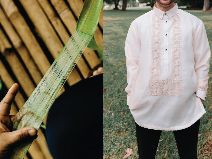 Barong – Trang phục truyền thống được làm từ vải xơ lá dứa của Philippines, nguồn idesign - applications of Ananas fabric