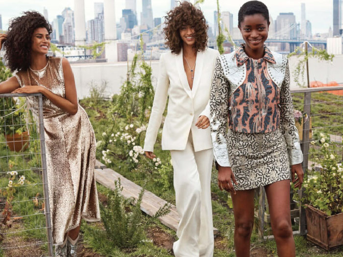 Bộ sưu tập của H&M - áo khoác được làm từ một loại da thay thế sản xuất từ sợi lá dứa và polyester tái chế. (Nguồn ảnh CNN)-02