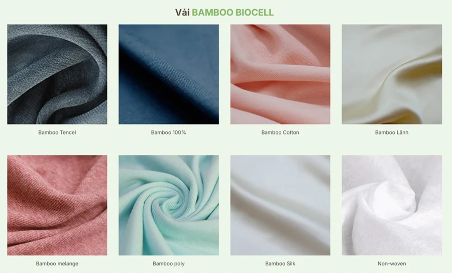 Bamboo fabric vietnam vải tre bamboo biocell made in Vietnam