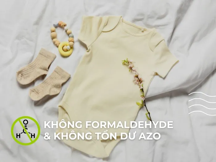 3. Không formaldehyde & không tồn dư Azo – Tiêu chí an toàn quan trọng & bắt buộc đối với vải sơ sinh