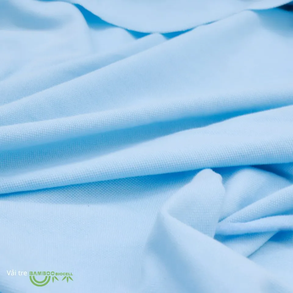 8 vải bamboo biocell cotton xanh dương
