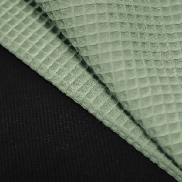 Vải Dứa Ananas Dệt Dobby Kiểu Waffle Sage Green 5 85 cotton 15pineapple fabric