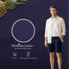 Cotton Pineapple Spandex Woven Dobby Navy 1 Ananas Cotton Pineapple Spandex Woven Dobby Navy