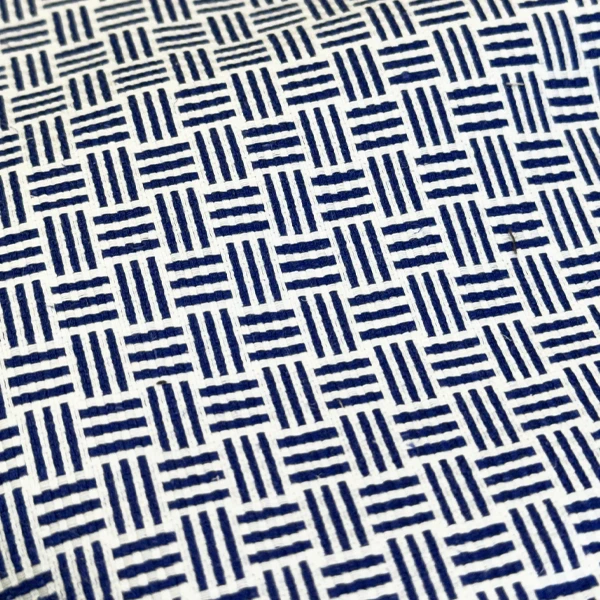 Vải Dứa Ananas Dệt Thoi Dobby Xanh Blue Khảm Sọc 6 Vải 90COTTON 10PINEAPPLE_Dệt thoi_164GSM_57-58 Inch_BLUE DOBBY