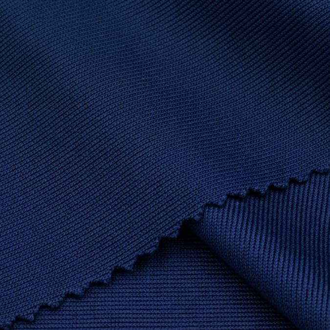 VẢI THUN 100% BAMBOO COTTON RIB CO GIÃN 2 CHIỀU 402GSM 3 100% BAMBOOCOTTON (5050) RIB KNIT navy